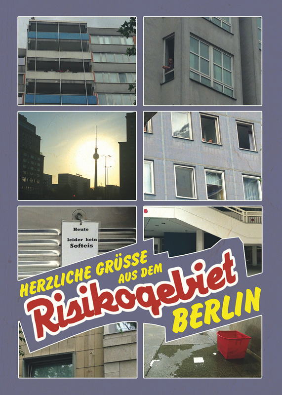 Postkarte Herzliche Grüsse aus dem Risikogebiet Berlin